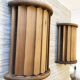 Pair of Scandinavian wooden wall lamps, 1960