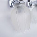 Antique glass wall lights