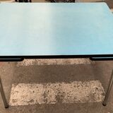 Blue formica table