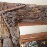 Mirror with driftwood frame