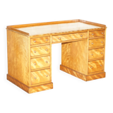 Victorian pedestal desk by Morris & Co circa 1880 in satinwood.