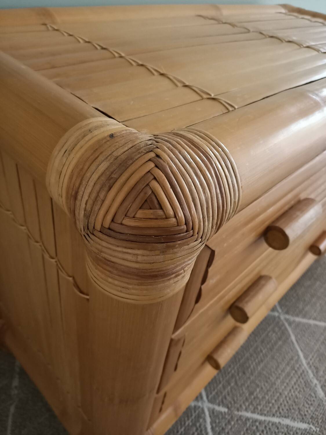 Bamboo chest of drawers