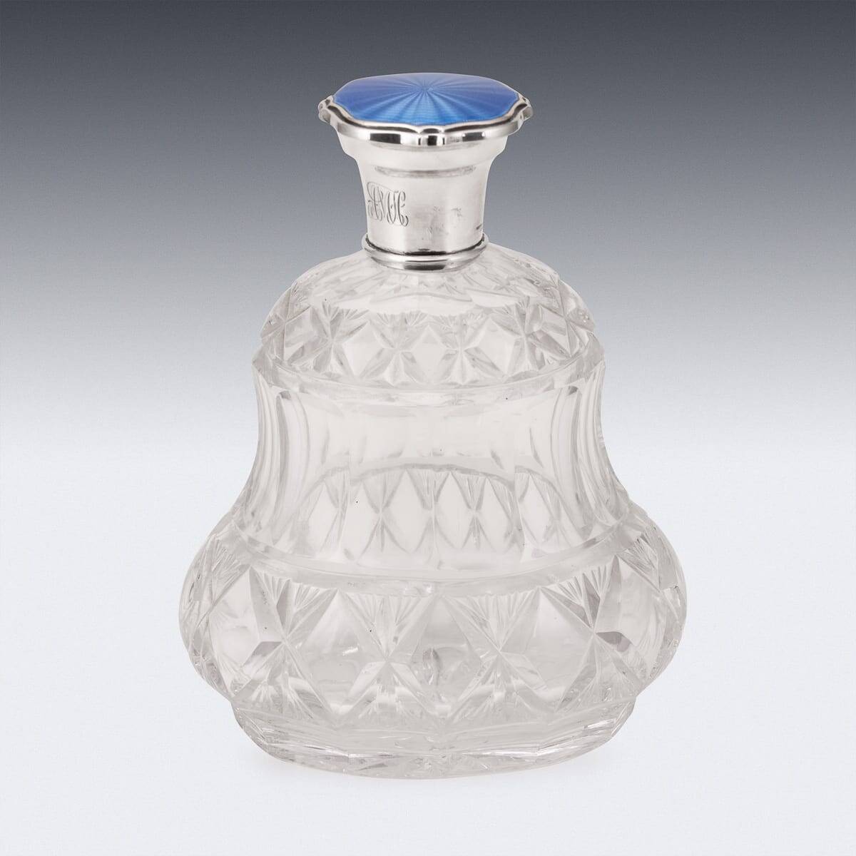 Antique 19thC Regency Solid Silver & Cut Glass Scent Bottle, London c.1812