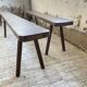 Pair of 3m solid oak farmhouse benches