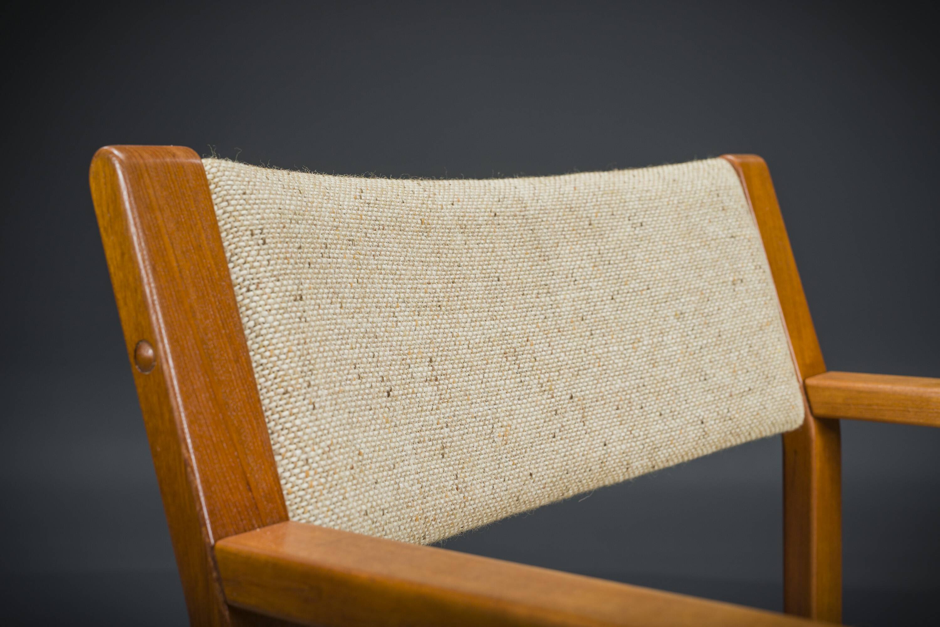 Mid-Century Armchair Teak and Woole, 1960s