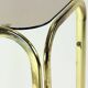 Table d'appoint haute en métal avec plateau en verre, Tchécoslovaquie, années 1970
