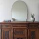 Large Vintage Mirror Frameless