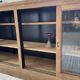 Oak sideboard with glass doors