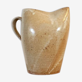 Enamelled sandstone pitcher