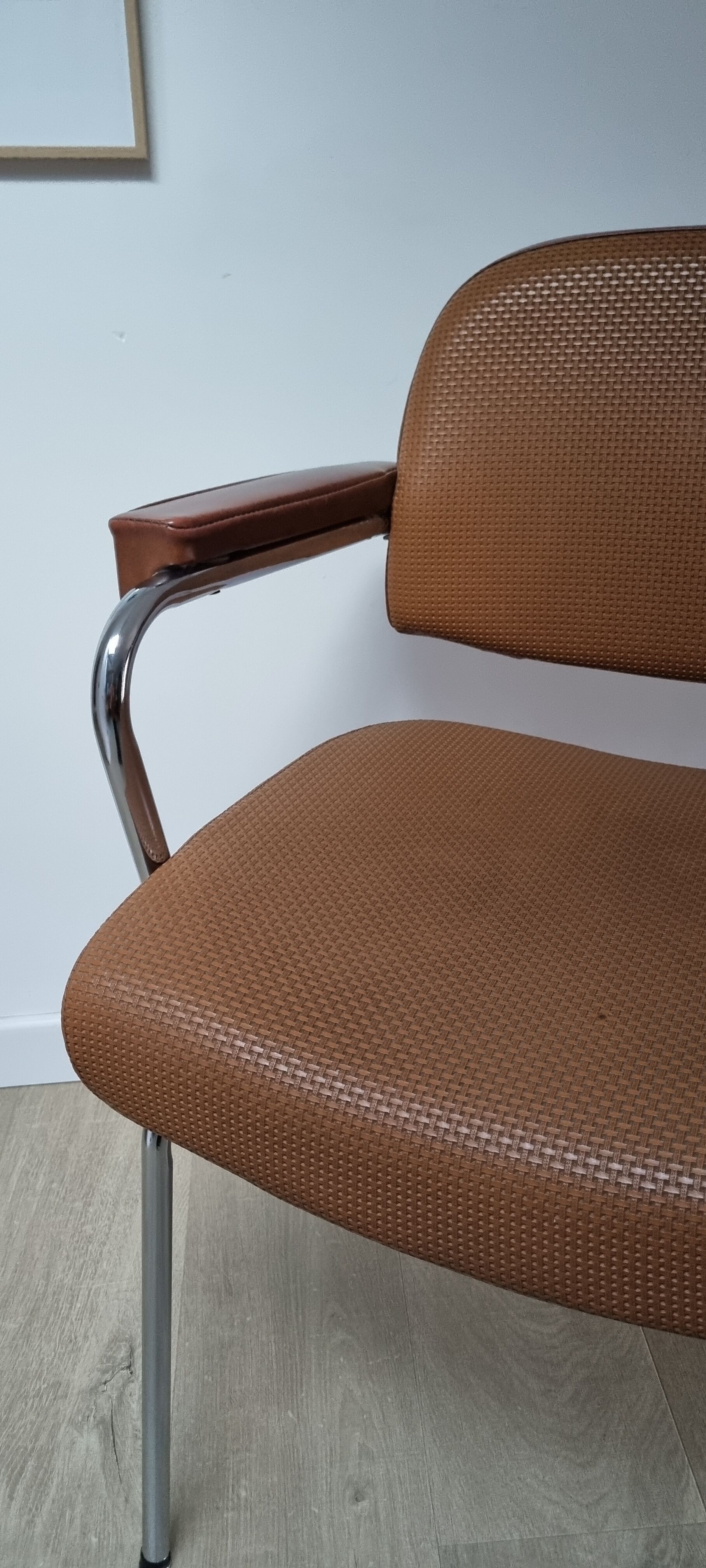 Vintage two-tone skai armchair