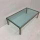 Rectangular Mid-Century Glass Coffee Table by Metaform, 1980s