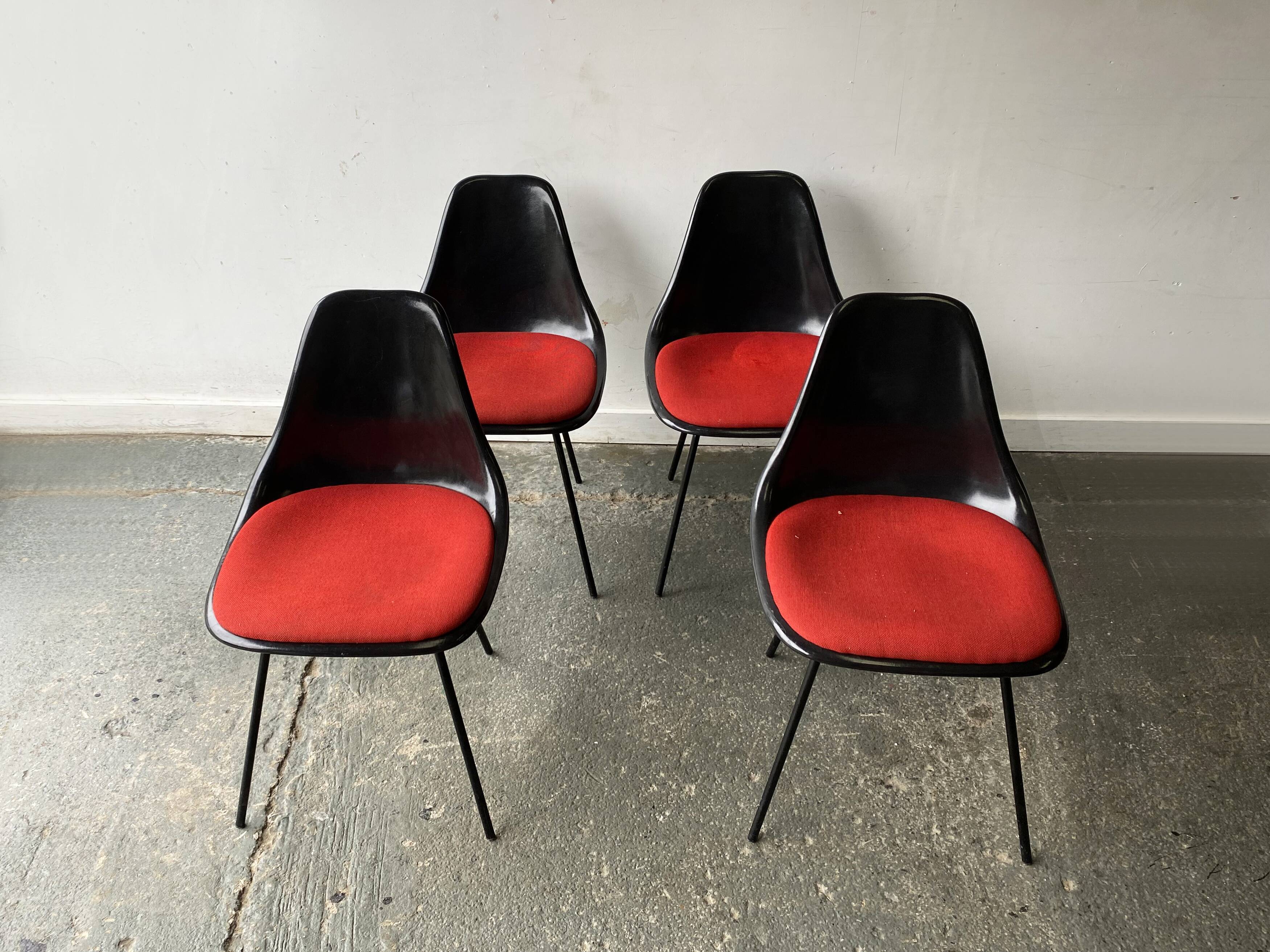 Set 4 mid century 1960’s chairs by Maurice Burke for Arkana