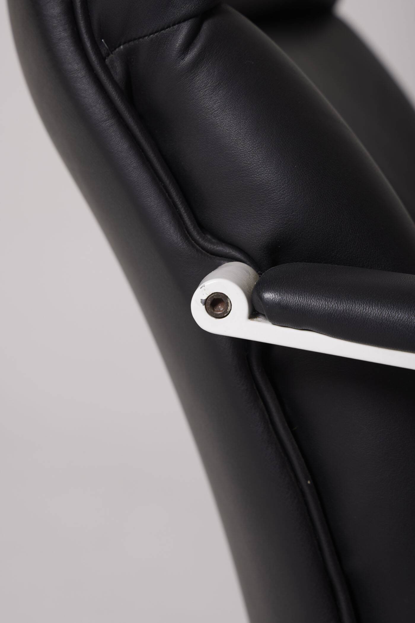 Geoffrey Harcourt black leather armchair