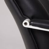 Geoffrey Harcourt black leather armchair