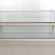 Rectangular Crystal and White Metal Coffee Table with a Lower Shelf
