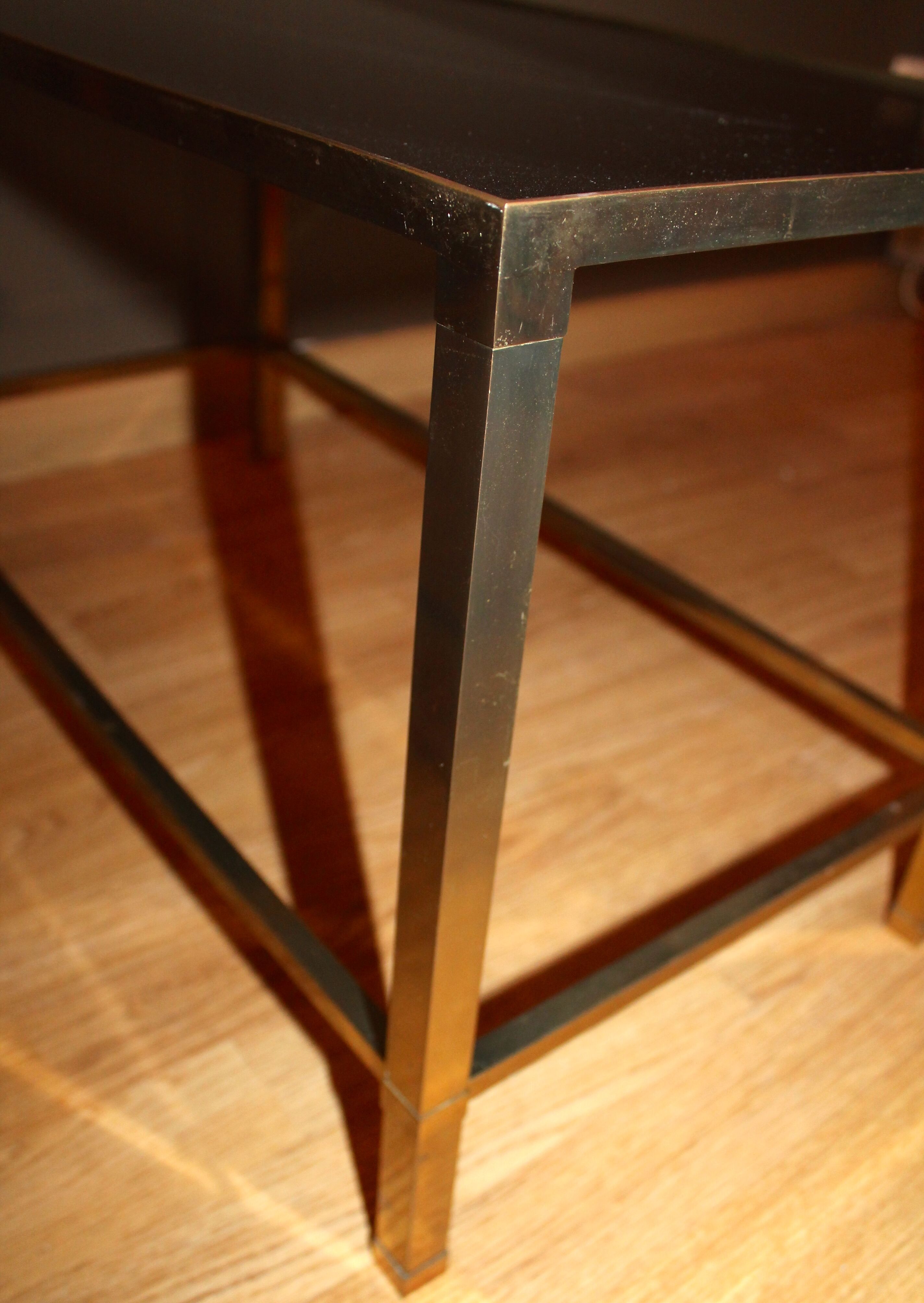 Set of 2 tables 60s/70s vintage brass