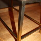 Set de 2 tables basses en laiton vintage 60/70