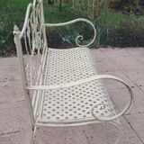 Wrought iron garden bench