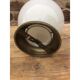 Lampe industrielle en verre 1950