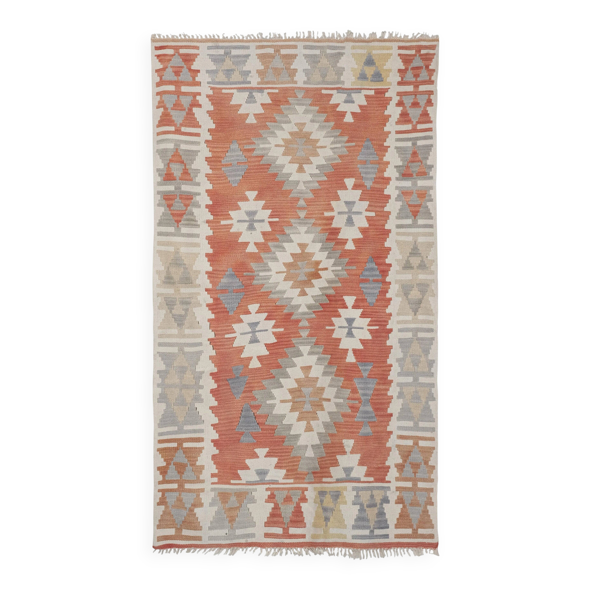 Vintage Turkish kilim, handwoven, 105x171 cm.