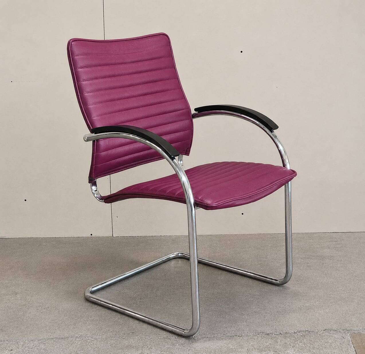 6 Cantilever Tubular Dining Chairs Model S74 FV by Josep Gorcica for Thonet