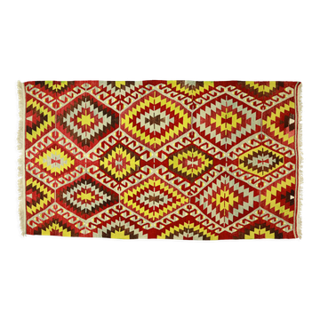 Anatolian handmade kilim rug 336 cm x 185 cm