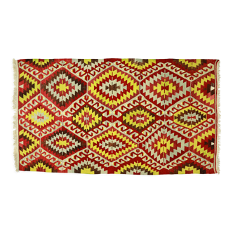 Anatolian handmade kilim rug 336 cm x 185 cm