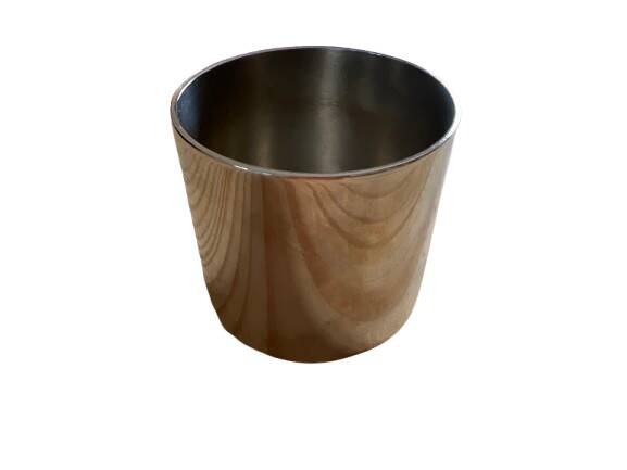 Orly egg cup in silver metal from the christofle brand