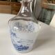 Liqueur carafe - Vintage model in glass decorated in Toile de Jouy style