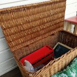 Wicker toy chest