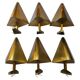 Ensemble de six lampes murales en laiton rares des années 1970, Allemagne.