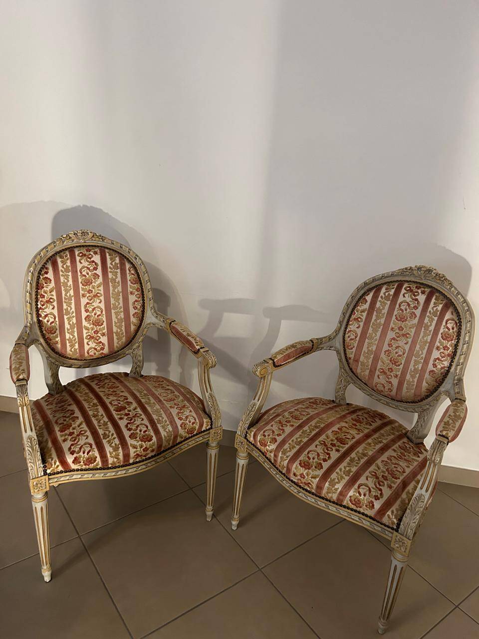 2 Pairs of Louis XVI period armchairs