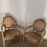 2 Pairs of Louis XVI period armchairs