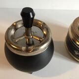 Set of 2 vintage mechanical ashtrays