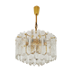Gilded ice glass chandelier by J.T. Kalmar for Franken KG