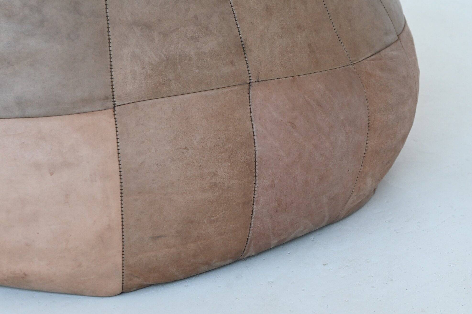 De Sede patchwork Bean Bag pouf in leather Switzerland 1970