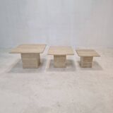 Lot de 3 tables gigognes, 1980s
