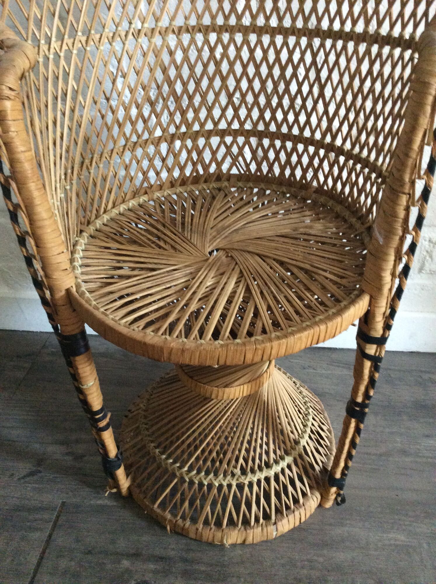 Vintage baby peacock armchair 1960
