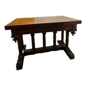 Table bois, à arcature, à l’italienne