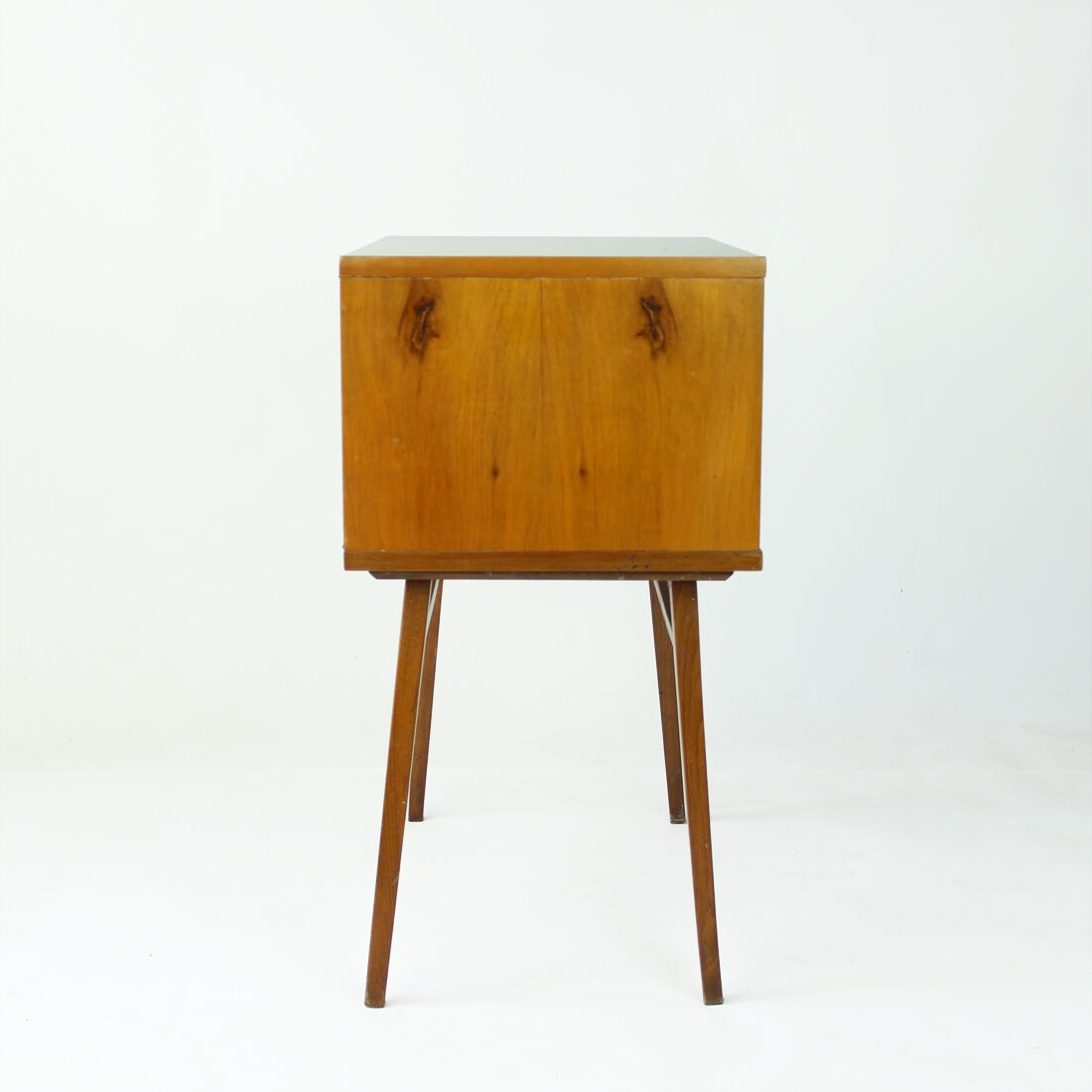 Midcentury showcase in walnut & glass, Drevovyroba Czechoslovakia 1969