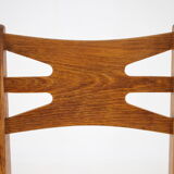 1960s Set of Six Rare Oak Dining Chairs, Czechoslovakia
