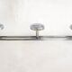 Trio of chrome wall hooks