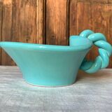 Turquoise twisted ceramic trinket tray