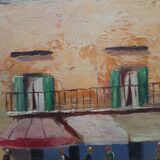 Oil on wood Nice Market