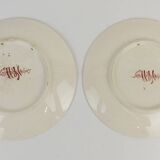 Six Sarreguemines plates "Universal Exhibition" from 1889