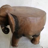 Solid wooden elephant table