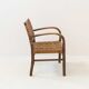 Fauteuil bridge en bois et corde, 1960