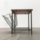 Mid-century teak side table with magazine rack.
