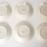 6 assiettes Longchamp decor fleur
