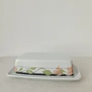 Vintage porcelain butter dish Apilco "Louisiane" - Yves Deshoulieres